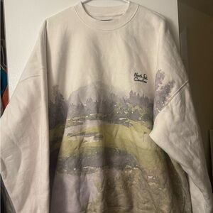 Abercrombie & Fitch Men's North Carolina Golf course Sweatshirt  - Cream